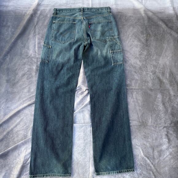 Men's Levi's Midwash Carpenter Loose Straight Blue Denim Work Jeans Sz 34 x 36 - Picture 6 of 7